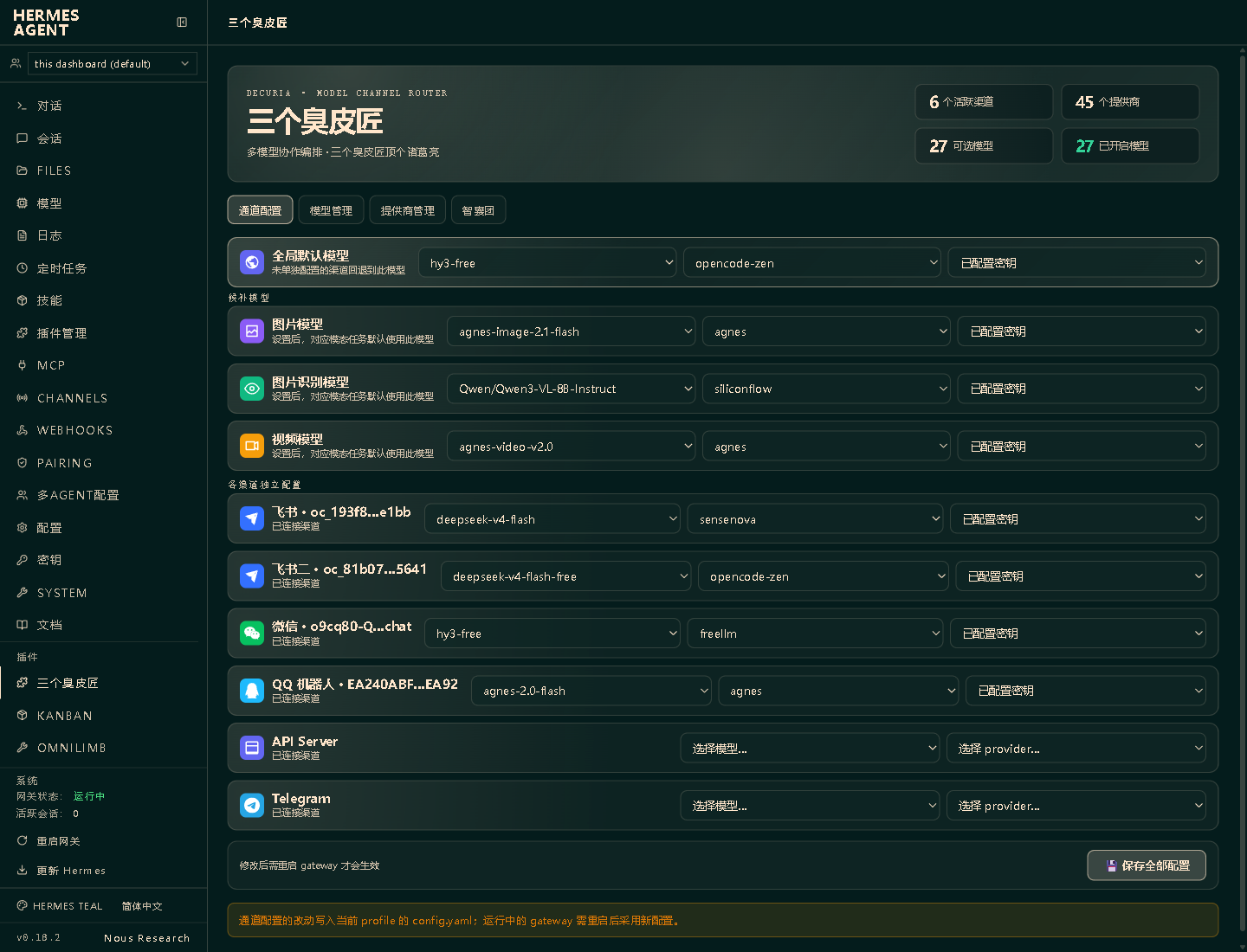 通道配置 / Channel routing